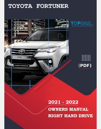 toyota fortuner 2021-2022 owners manual